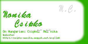 monika csipko business card